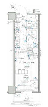 デュオステージ関内II(1LDK/7階)の間取り写真