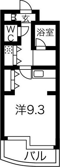 サンロワール江坂(ワンルーム/3階)の間取り写真