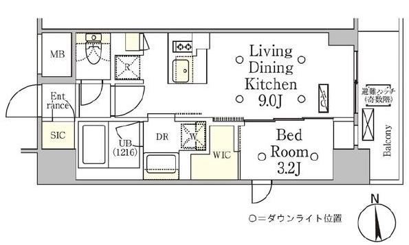 テラス御徒町(1LDK/6階)の間取り写真