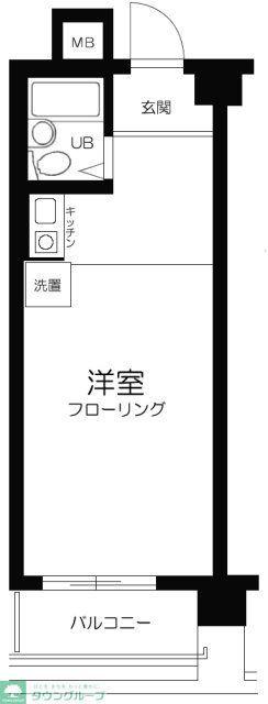 ラインビルド神楽坂(ワンルーム/4階)の間取り写真