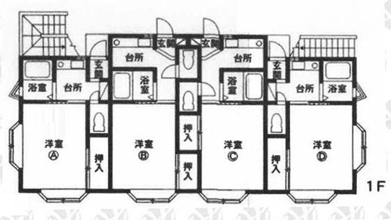BCASA狭山ヶ丘VRE-BORN(1K/1階)の間取り写真