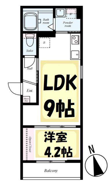 GRADUS大袋II(1LDK/2階)の間取り写真