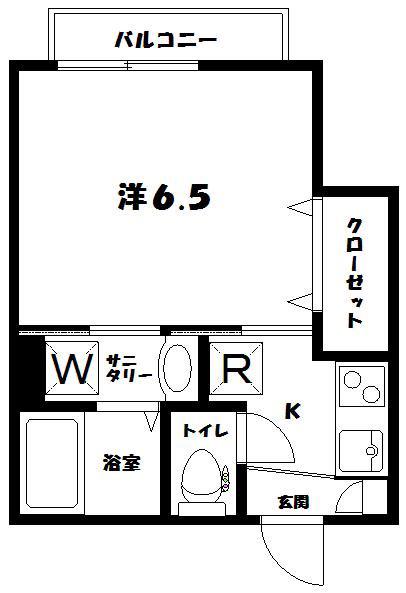 ベリッシモ荻窪(1K/2階)の間取り写真