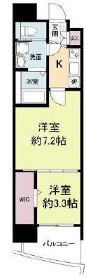 セレニテ堺筋本町プリエ(2K/14階)の間取り写真