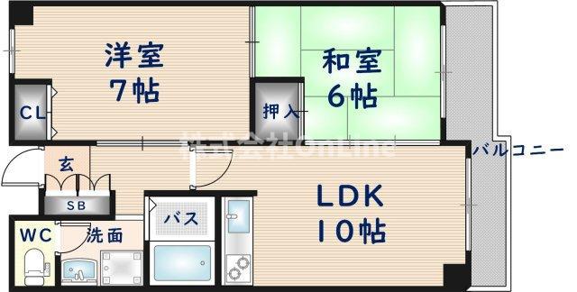 グランクオレ31(2LDK/4階)の間取り写真