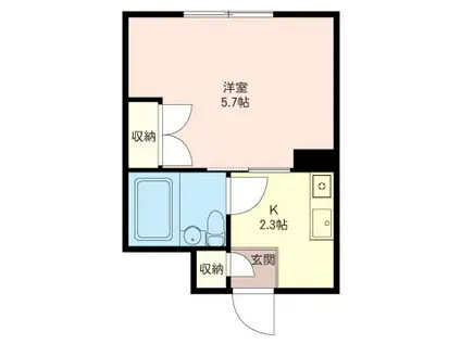 ヴィラ泉(1K/3階)の間取り写真