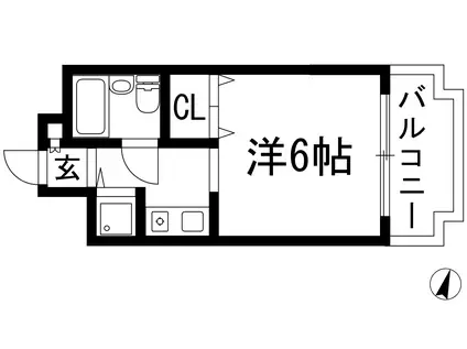 プレステージ住吉(1K/1階)の間取り写真