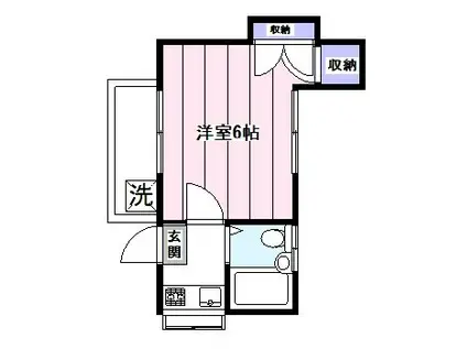 吉田ハイツII(1K/1階)の間取り写真