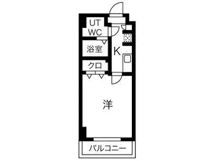 ユリカロゼAZEST川口(1K/1階)の間取り写真