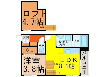 アーバンレジデンス名古屋(1LDK/1階)の間取り写真