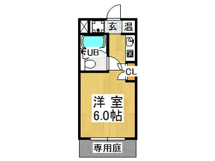 メゾンクレール(1K/1階)の間取り写真