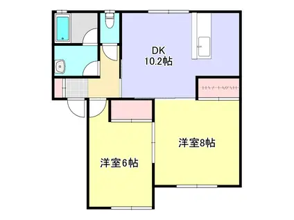 ファミリホームズ(2LDK/2階)の間取り写真