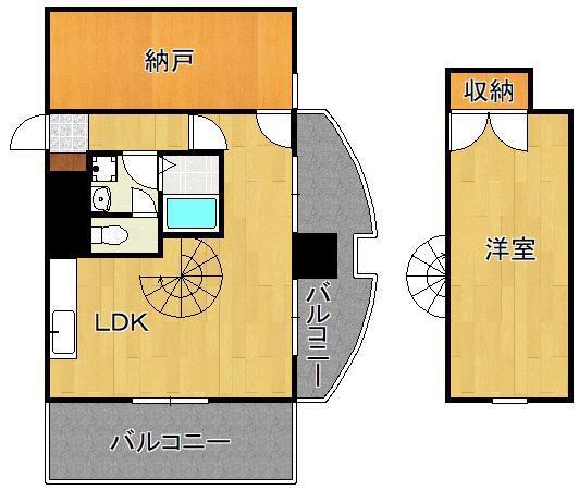 レイズ高須(1SLDK/4階)の間取り写真