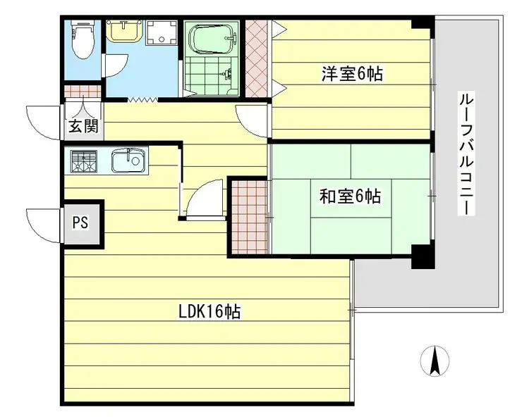 白金グランドハイツ 7階階 間取り