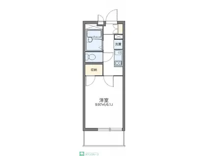 レオパレス純IV(1K/4階)の間取り写真