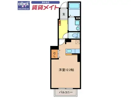 T・H NOVA(ワンルーム/1階)の間取り写真