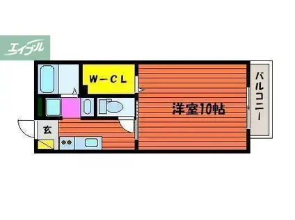 カフェテリアワケIII(1K/1階)の間取り写真