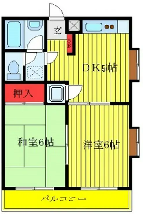 パールハイツ白山 2階階 間取り