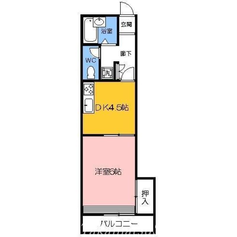 ヴィラ・アンソレイエ亀田町(1DK/3階)の間取り写真
