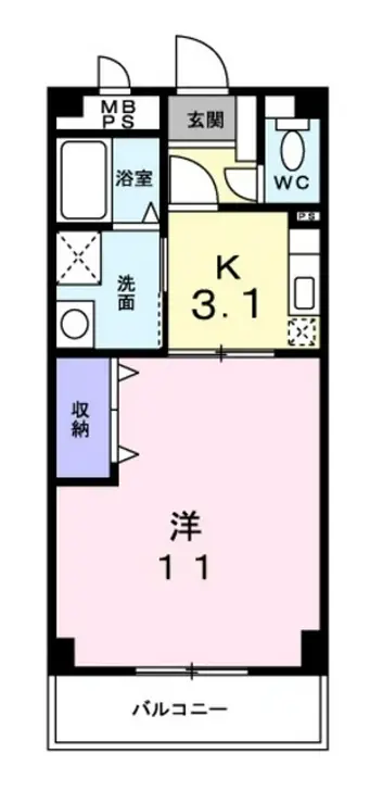 アクアヴィラ 3階階 間取り