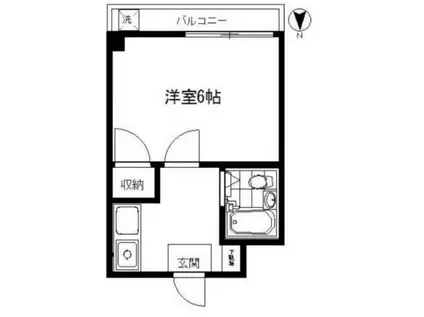 マンション増田(1K/3階)の間取り写真