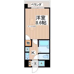 ルーメスト原町(1K/2階)の間取り写真