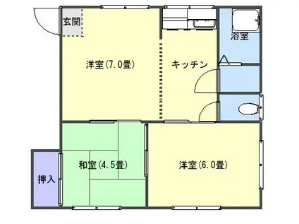 コーポBOYAMA(3K/2階)の間取り写真