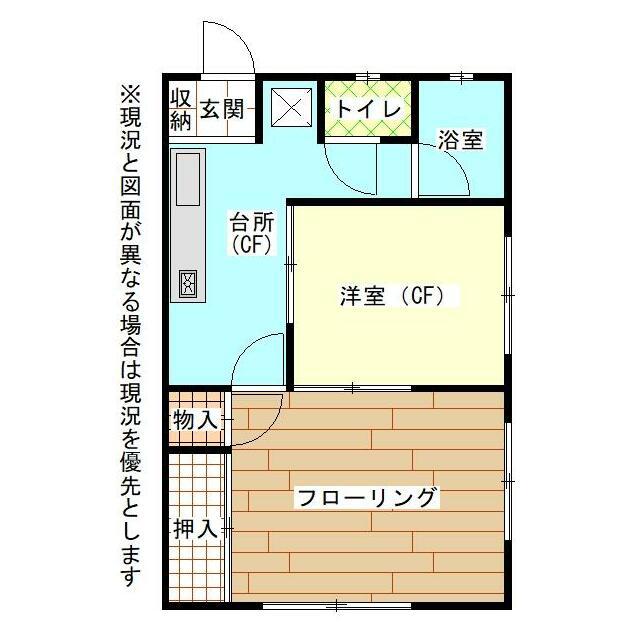 美園荘(2K/1階)の間取り写真