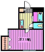 アンプルールフェールTAKEDA(1K/2階)の間取り写真