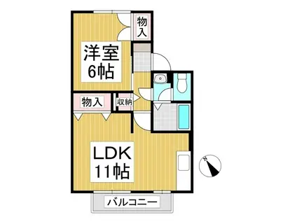 コートグレイス(1LDK/1階)の間取り写真