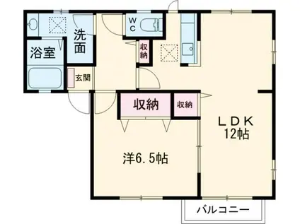 メゾン・セードル(1LDK/1階)の間取り写真