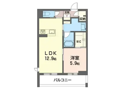 プレディーナ武蔵浦和(1LDK/2階)の間取り写真