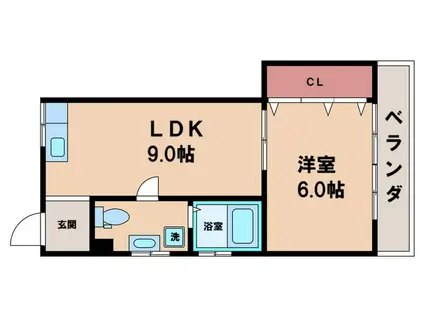 グランドキャパ杉本(1LDK/3階)の間取り写真