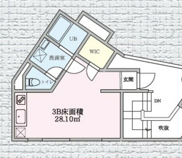 エクセルピア矢口(ワンルーム/3階)の間取り写真