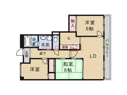 ウエストハイツトニワン(3LDK/1階)の間取り写真