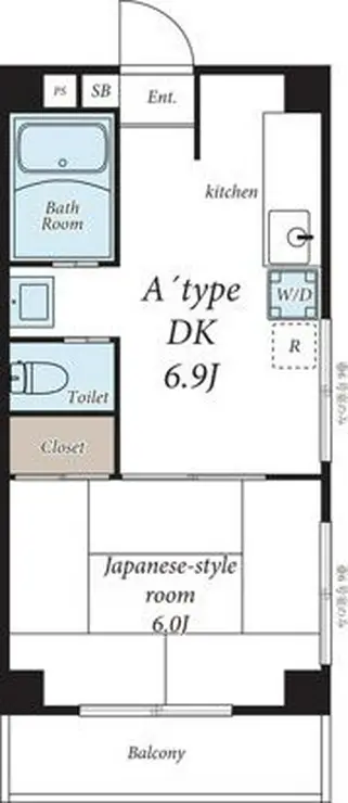 リバーサイド日月園 1階階 間取り