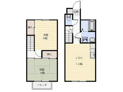 メゾンシークA(2LDK/1階)の間取り写真