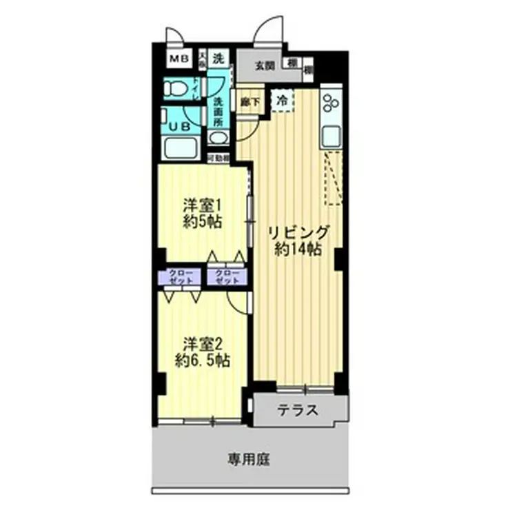 ドミール向ヶ丘 1階階 間取り