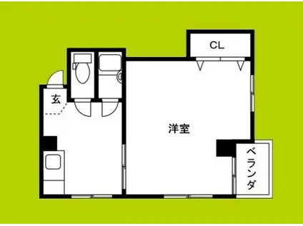 パルク七星長居公園(1DK/5階)の間取り写真