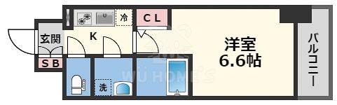 エスリード大阪梅田ウエスト(1K/8階)の間取り写真