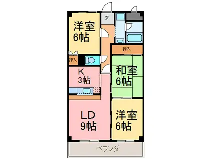 ザ・スローン(3LDK/2階)の間取り写真