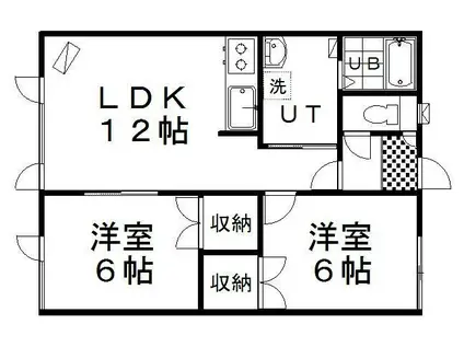 メゾン星が浦(2LDK/2階)の間取り写真