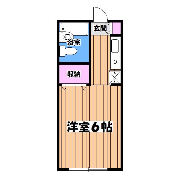 一秀ハイム(1K/1階)の間取り写真