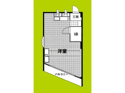 エクセレンスハイツ(ワンルーム/4階)の間取り写真