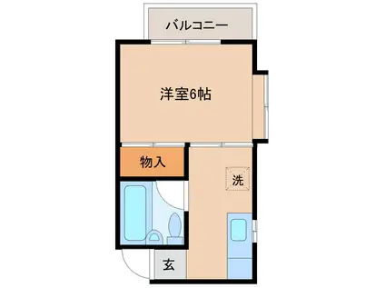 パラディーゾ四街道A棟(1K/1階)の間取り写真