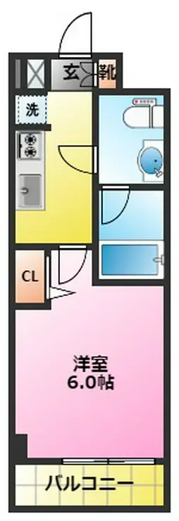 プレール・ドゥーク元住吉 3階階 間取り