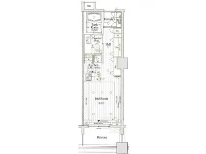 レグノ・セレーノ(ワンルーム/3階)の間取り写真