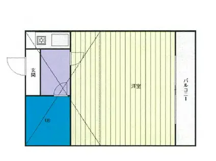 アネックス戸田II期(1K/1階)の間取り写真