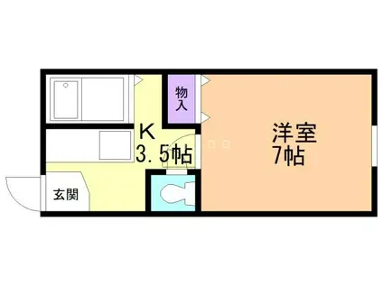 カレッジハウスみかみ(1K/2階)の間取り写真