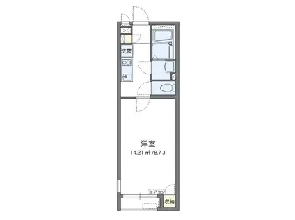 クレイノリリオ(1K/2階)の間取り写真
